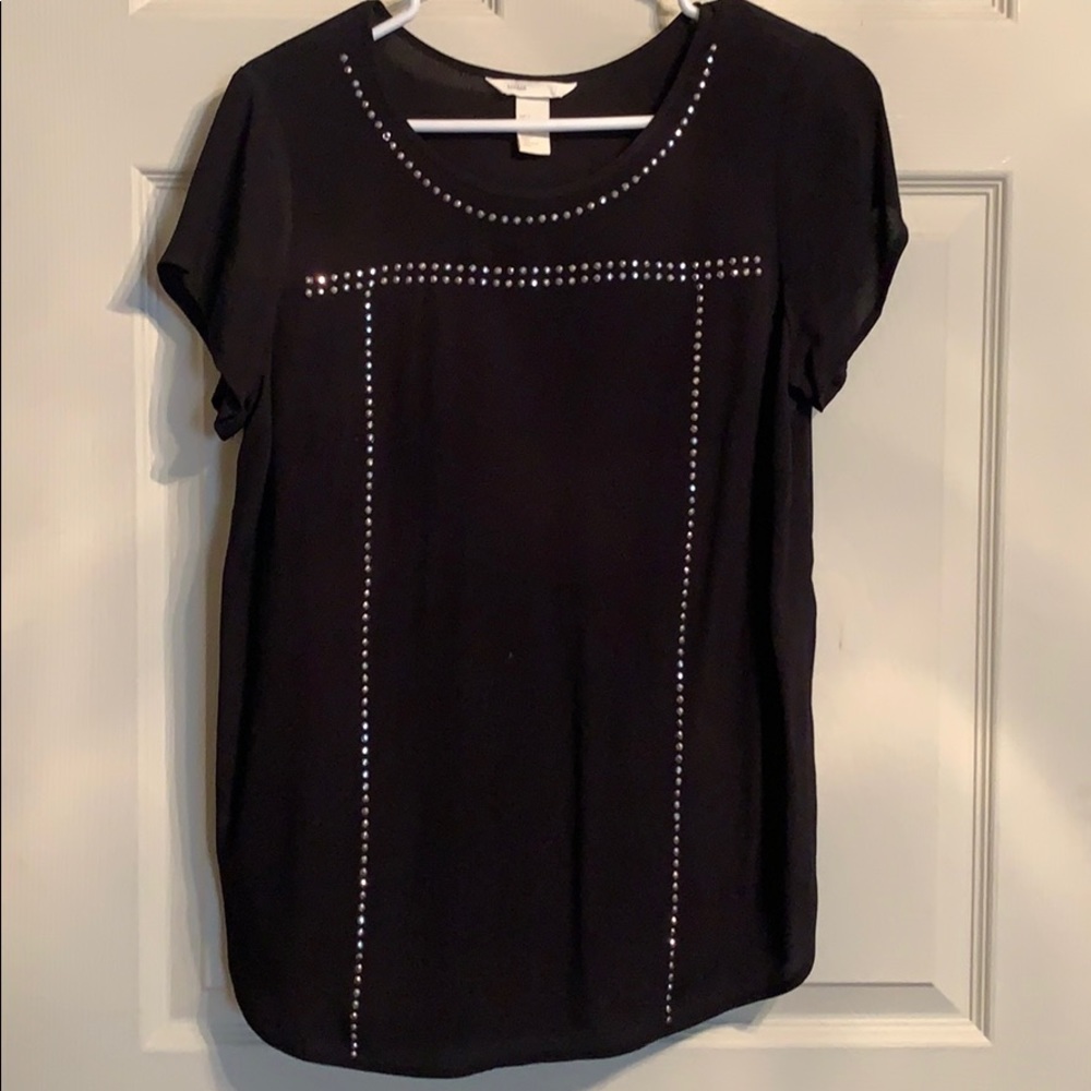 Black w/ studded detail HM blouse